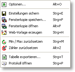 S0-Recorder - Menü Extras