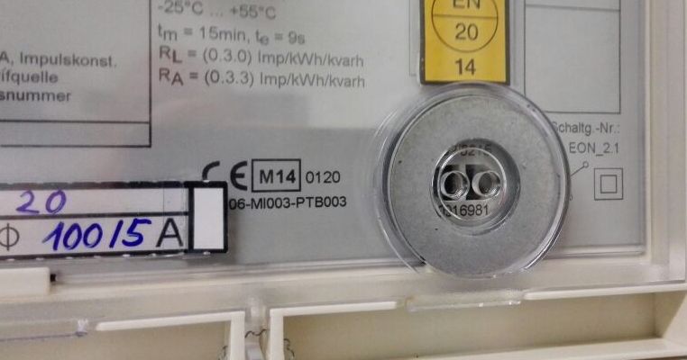 S0-Optokoppler an Impuls-LED