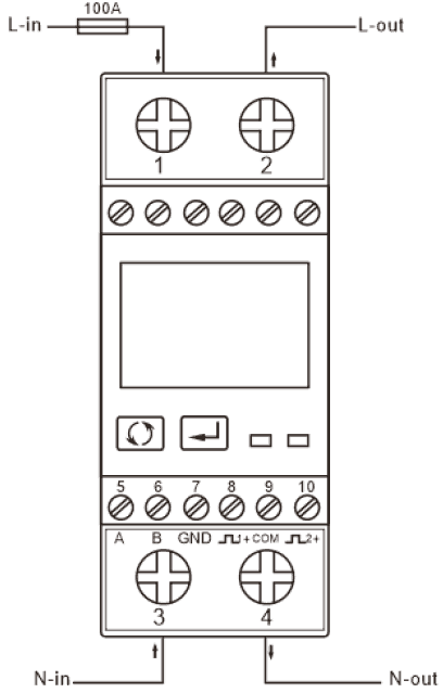 Wechselstromzähler SDM230 mit Modbus-Schnittstelle am S0-Recorder